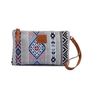 Tribal Pattern Aztec Southwestern Bohemian Wristlet Clutch Purse Bag